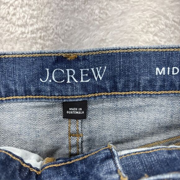 J. Crew Womens Size 25 Blue Mid Rise Raw Hem Cut-Off Denim Shorts Medium wash - Picture 4 of 9